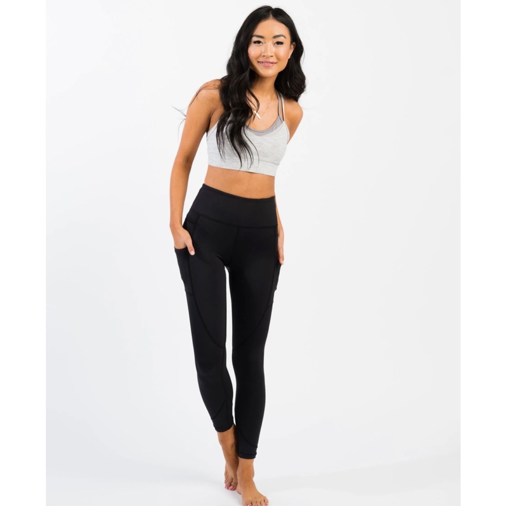Zyia Black Pocket Light n Tight Hi-Rise Leggings